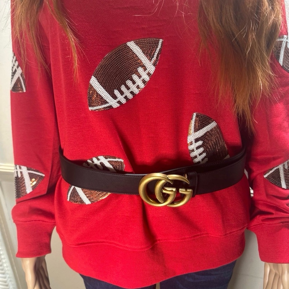 Gucci Black Belt with Gold Logo Buckle - Picture 3 of 12